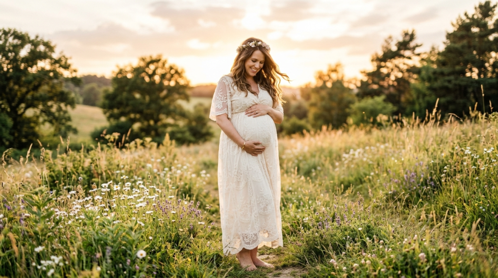 maternity picture caption