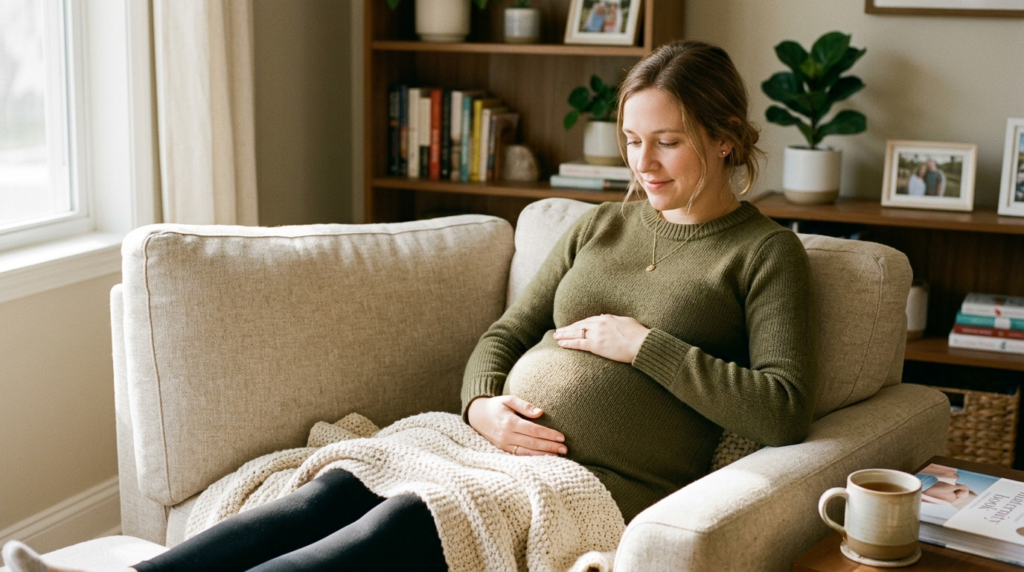 maternity picture caption