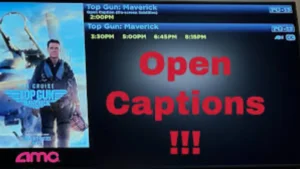 open caption movie theater