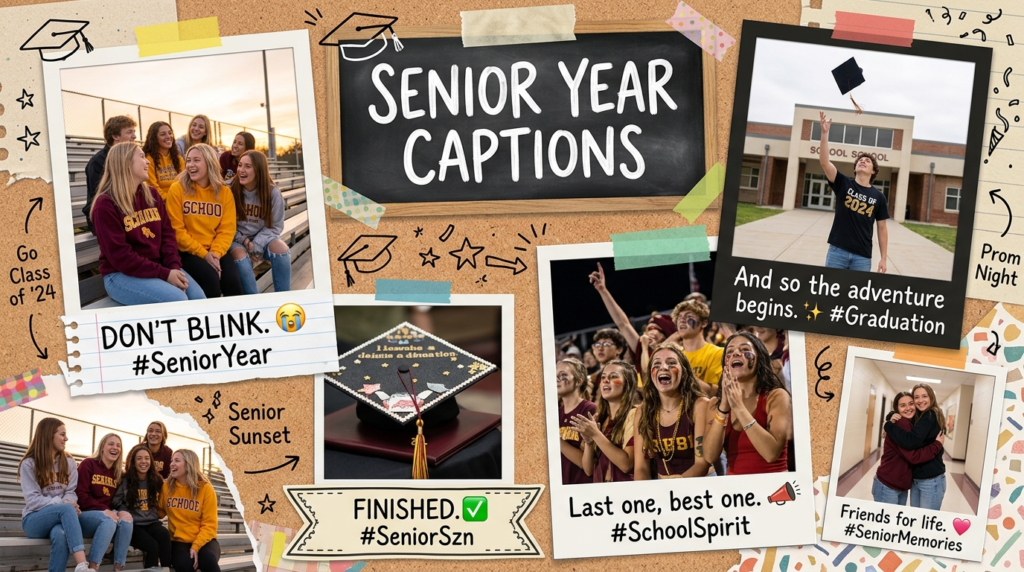 senior year captions for instagram