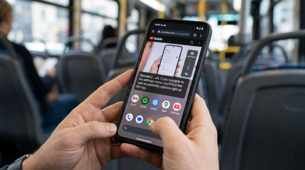turn off live caption android
