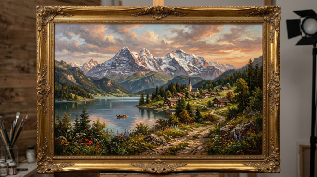 caption for a painting