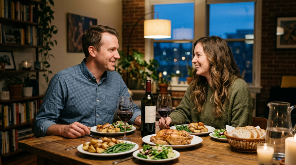 caption for dinner
