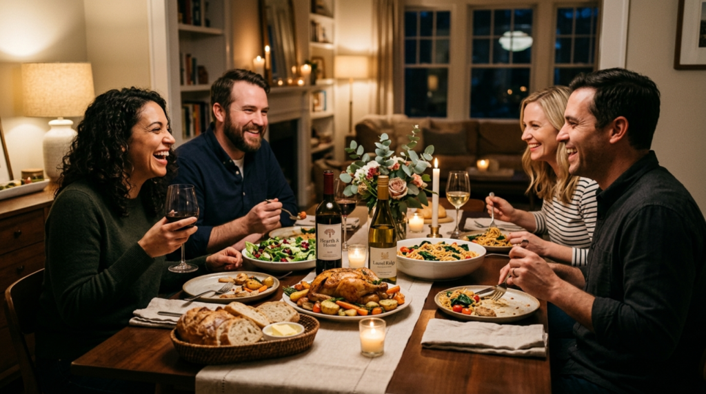 caption for dinner